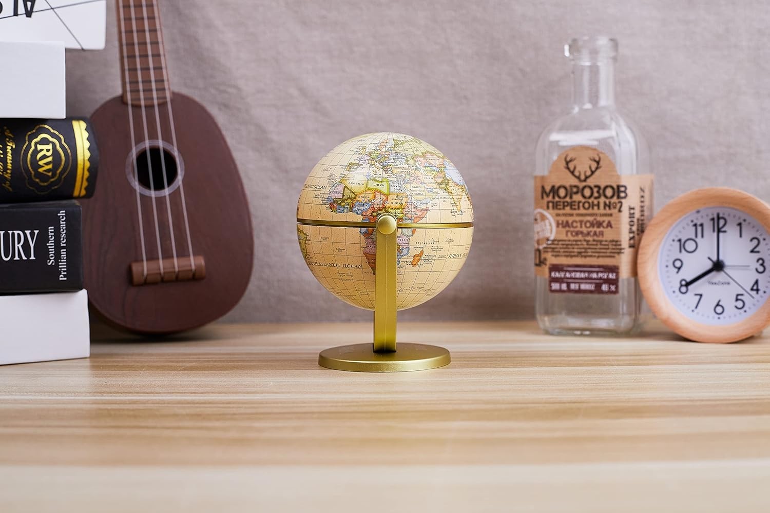 WORLD GLOBE EARTH Map Rotating Geography Ocean Classroom Learning Desktop