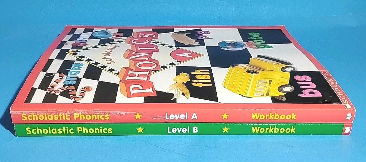 Scholastic Phonics Workbooks K – 2nd Grade LOT 2 Paperback Both NEW