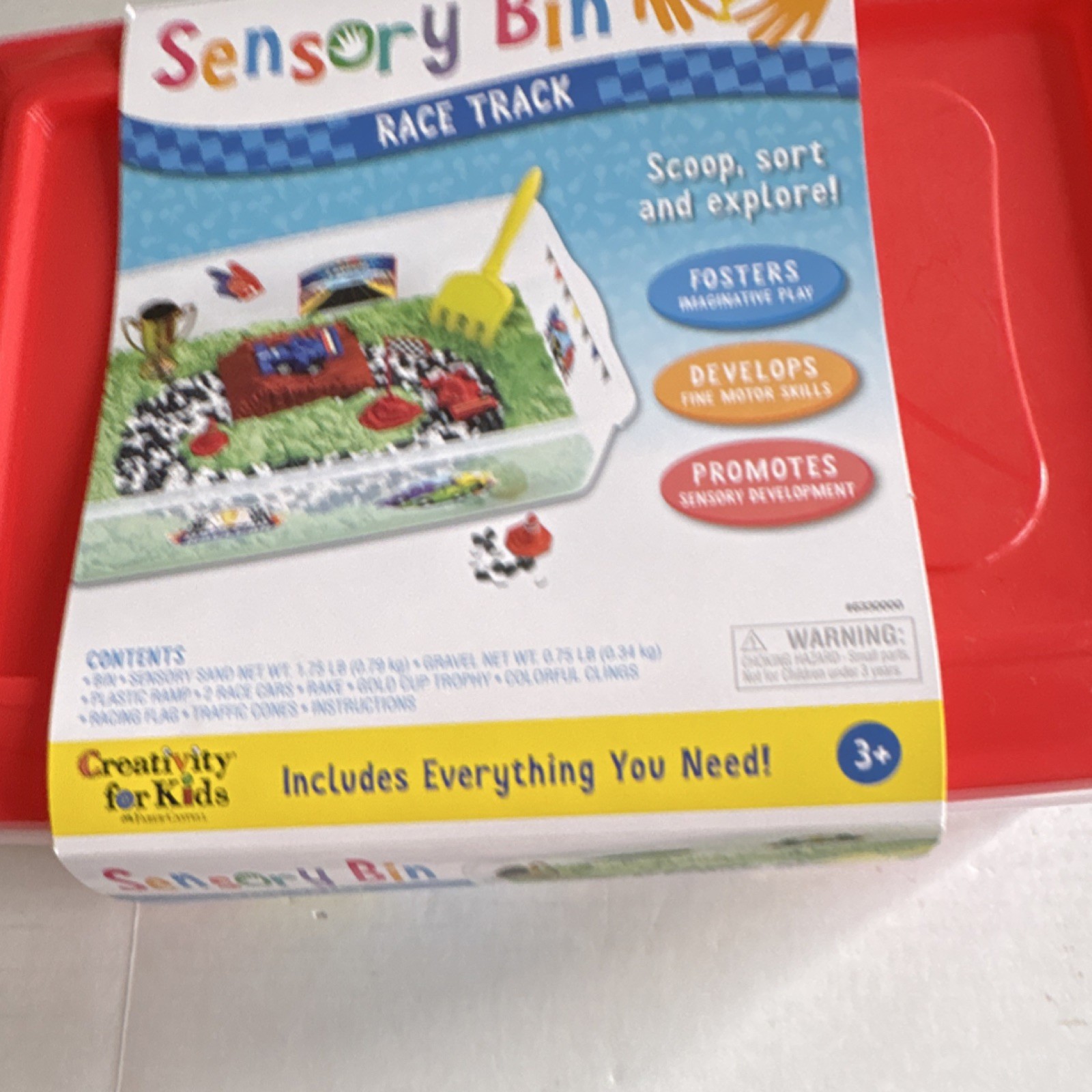 Race Track Creativity for Kids Sensory Bin Tactile Sensory Toy 6330000