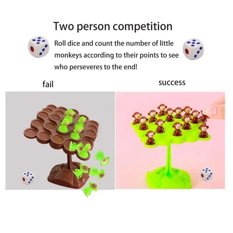 Creative Balancing Tree Toy Digital Monkey Balance Scale Educational Number 1SET