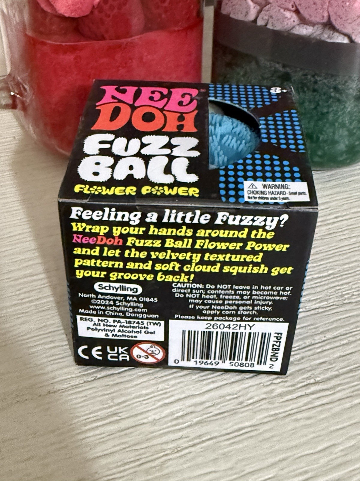 BLUE Needoh FUZZ BALL Flower Power Nee Doh Squishy NEE-DOH Fuzzball AUTHENTIC US