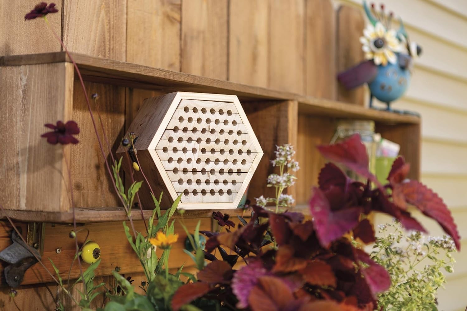 Wooden Solitary Bee Habitat Kids Craft Kit Educational DIY Outdoor Garden