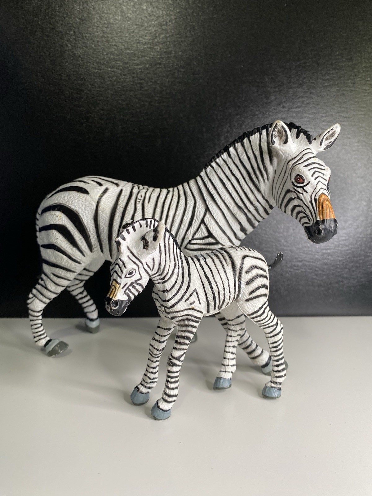 Safari Ltd. Vintage 1993 Zebra Figures Figurine Toy Realistic 7 Inch Animal Vtg