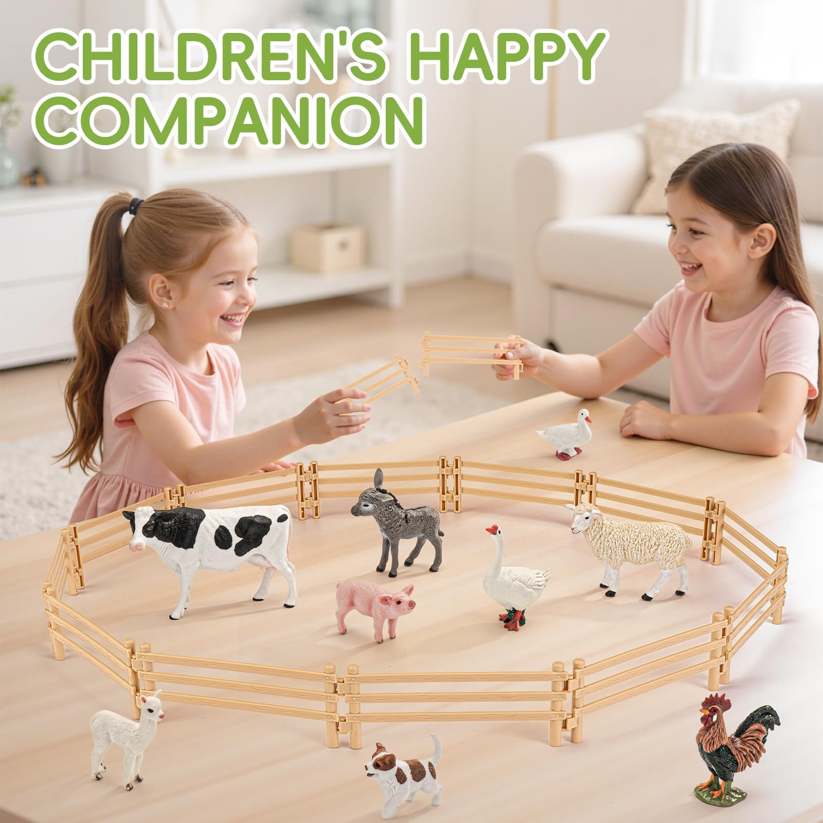 24PCS Farm Animal Toys Corral Fence for Kids Age 3-5 5-7 4-8 Years Olds Boys …