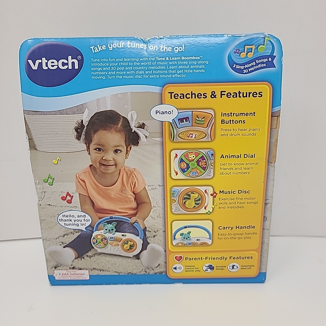 VTech TUNE & LEARN BOOMBOX 90+ Songs Sounds Music Player Tunes 6-36 Months NEW