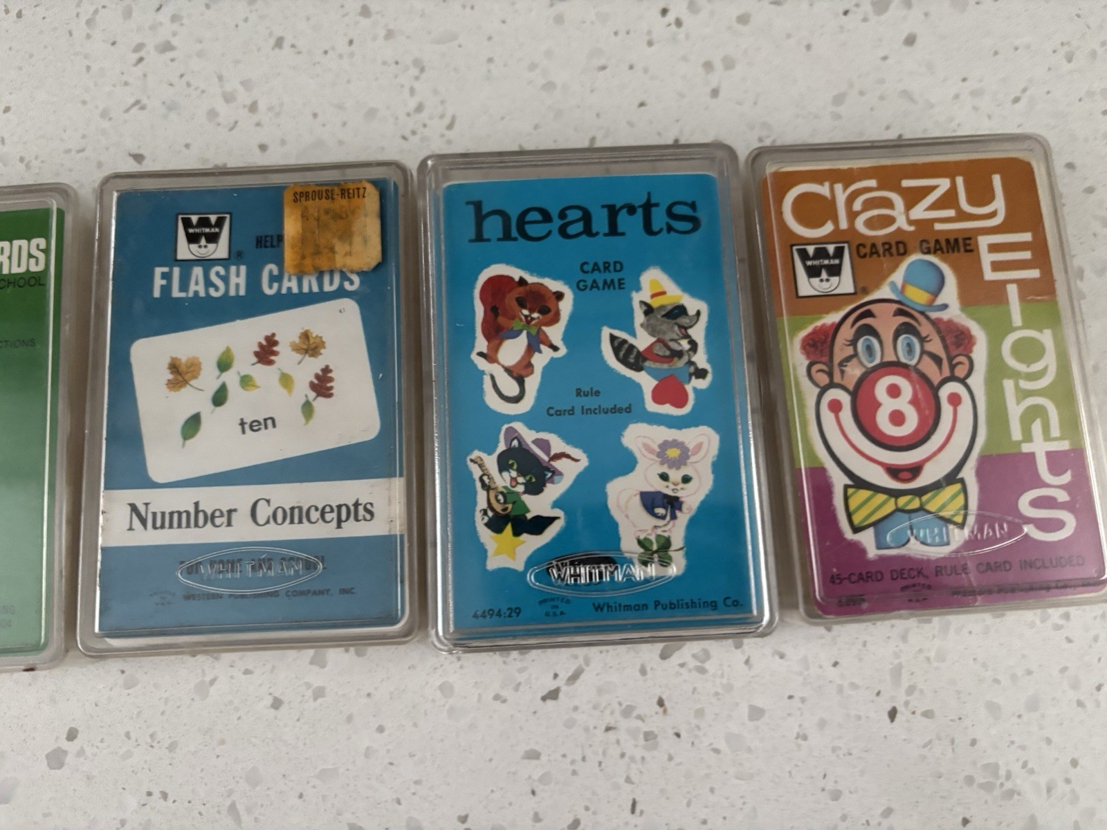 Vintage Whitman Phonics Flashcards & Card Games w/ Plastic Cases