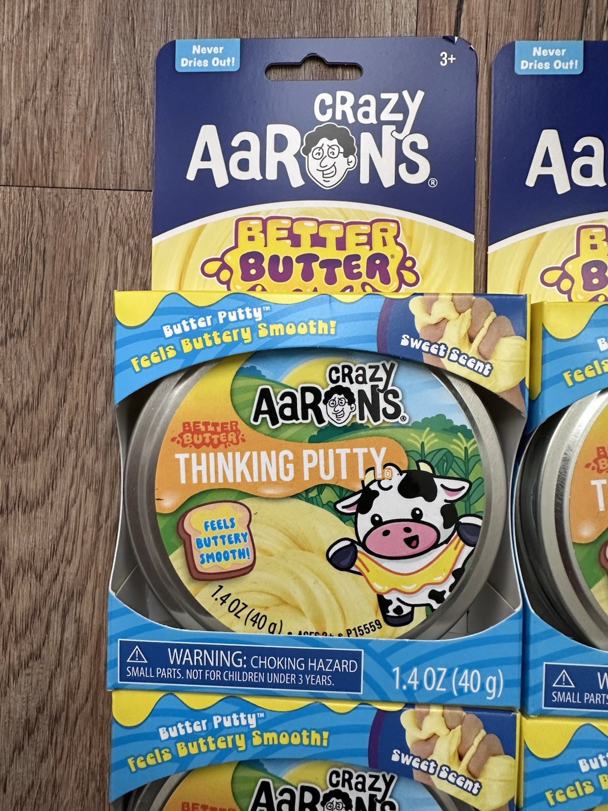 4x Aarons Crazy Better Butter Thinking Putty. New Sealed.