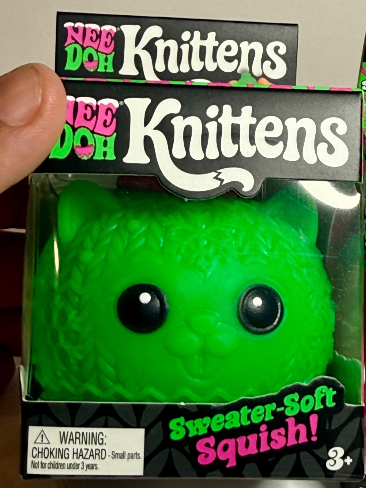 UNRELEASED NeeDoh Christmas Knittens 🎄 Set of 2 Pink & Green 🔥🔥 ULTRA RARE