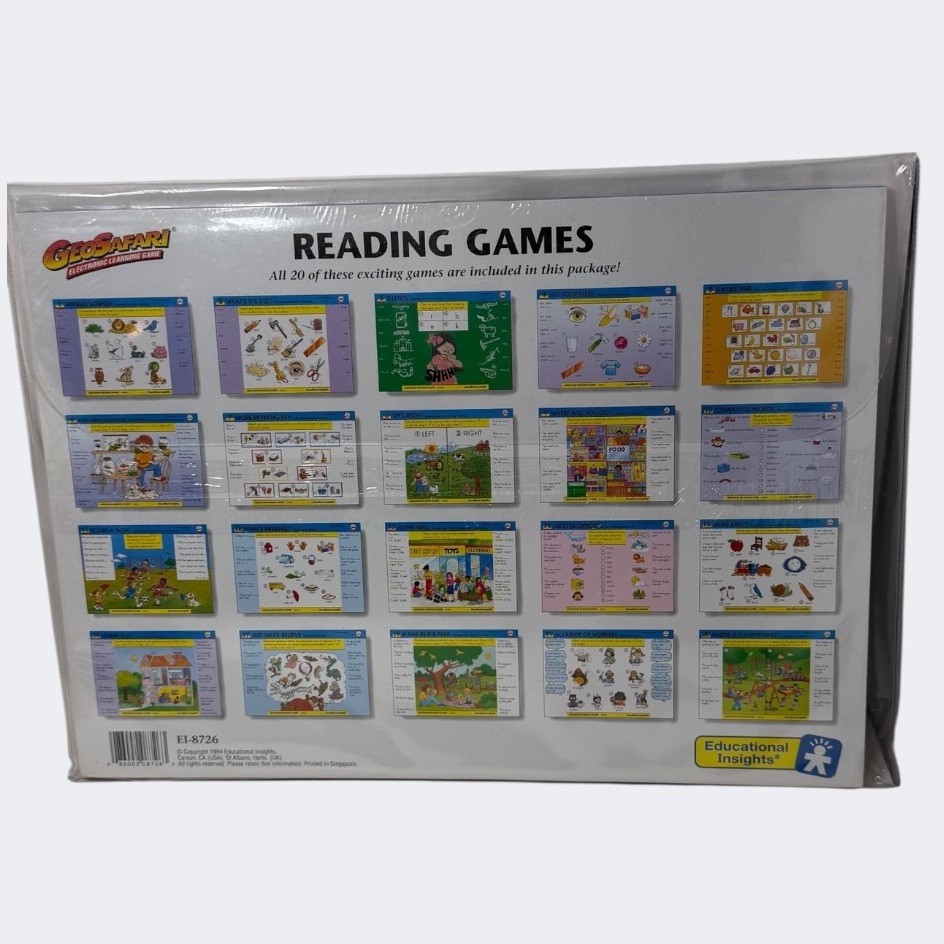 GeoSafari Reading Games Card Set #EI-8726 Sealed Ages 5 And Up