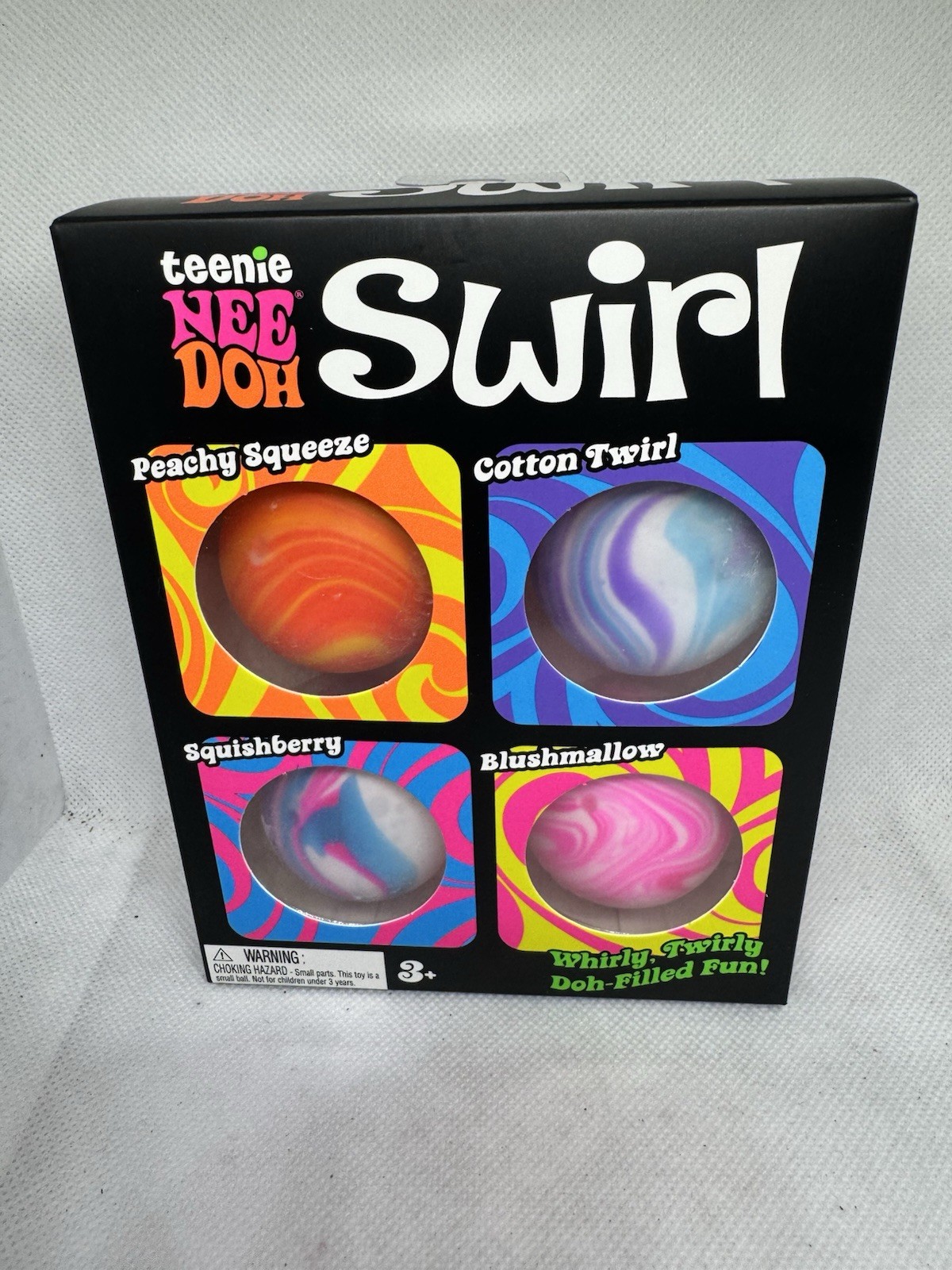 Schylling NeeDoh Teeny Swirl 4 Pack Squishy Fidget Toy Stress Balls Sensory Toy
