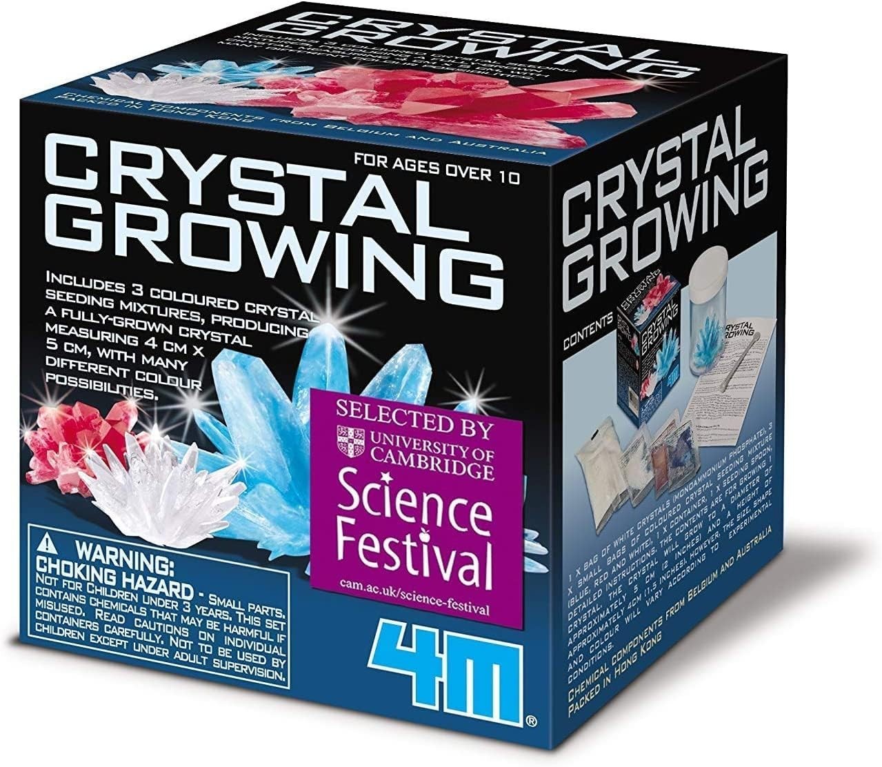Educational Crystal Growing Science Kit – 3 Color Crystals for Young Scientists