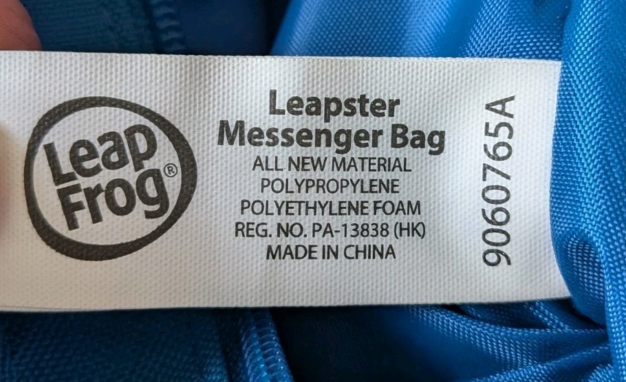 Leapster Storage Messenger Bag Blue Green Gray Pockets & Handle