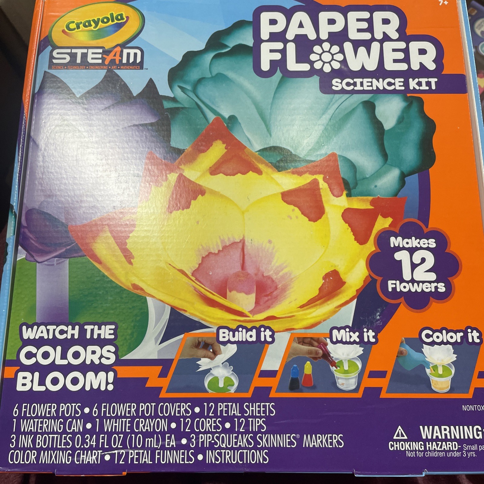 Crayola Paper Flower Science Kit, Color Changing Flowers, Kids Ages 7+ – B1