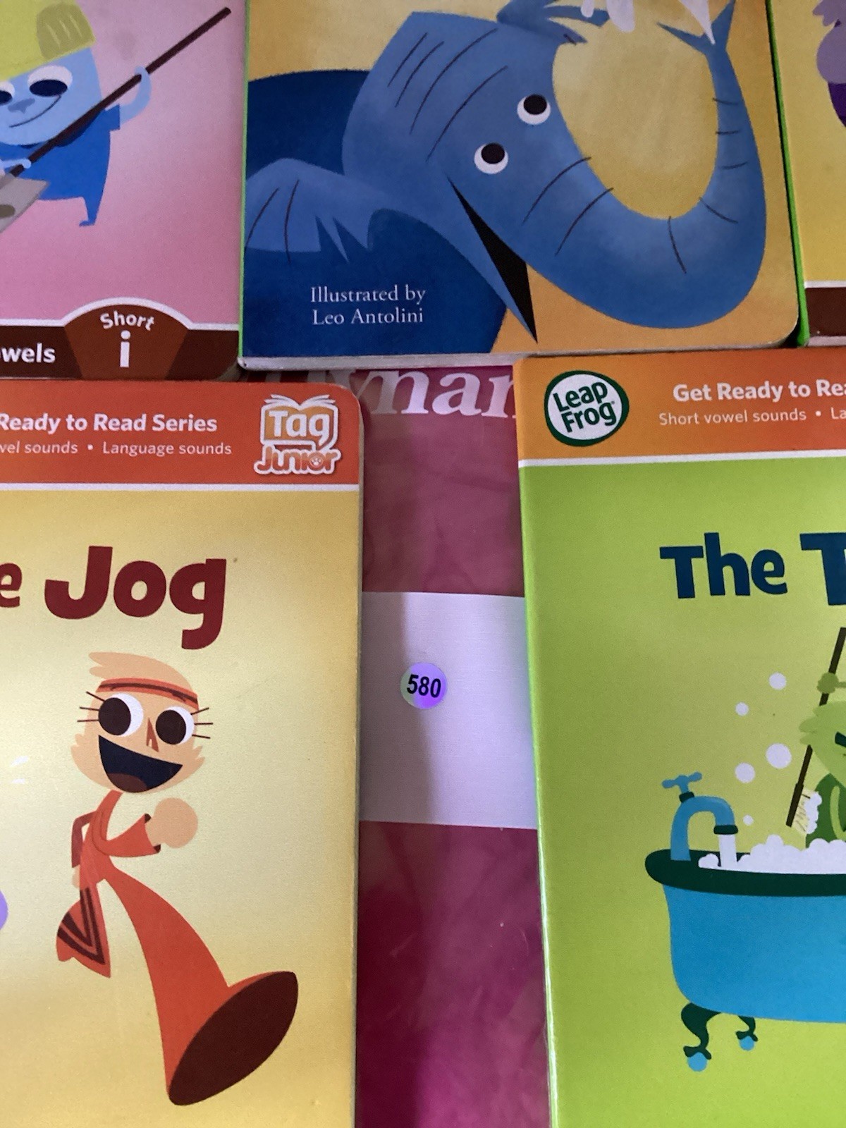 580-Lot Of 5 LeapFrog Junior Books Tag Junior Ready To Read & Tag Junior Series