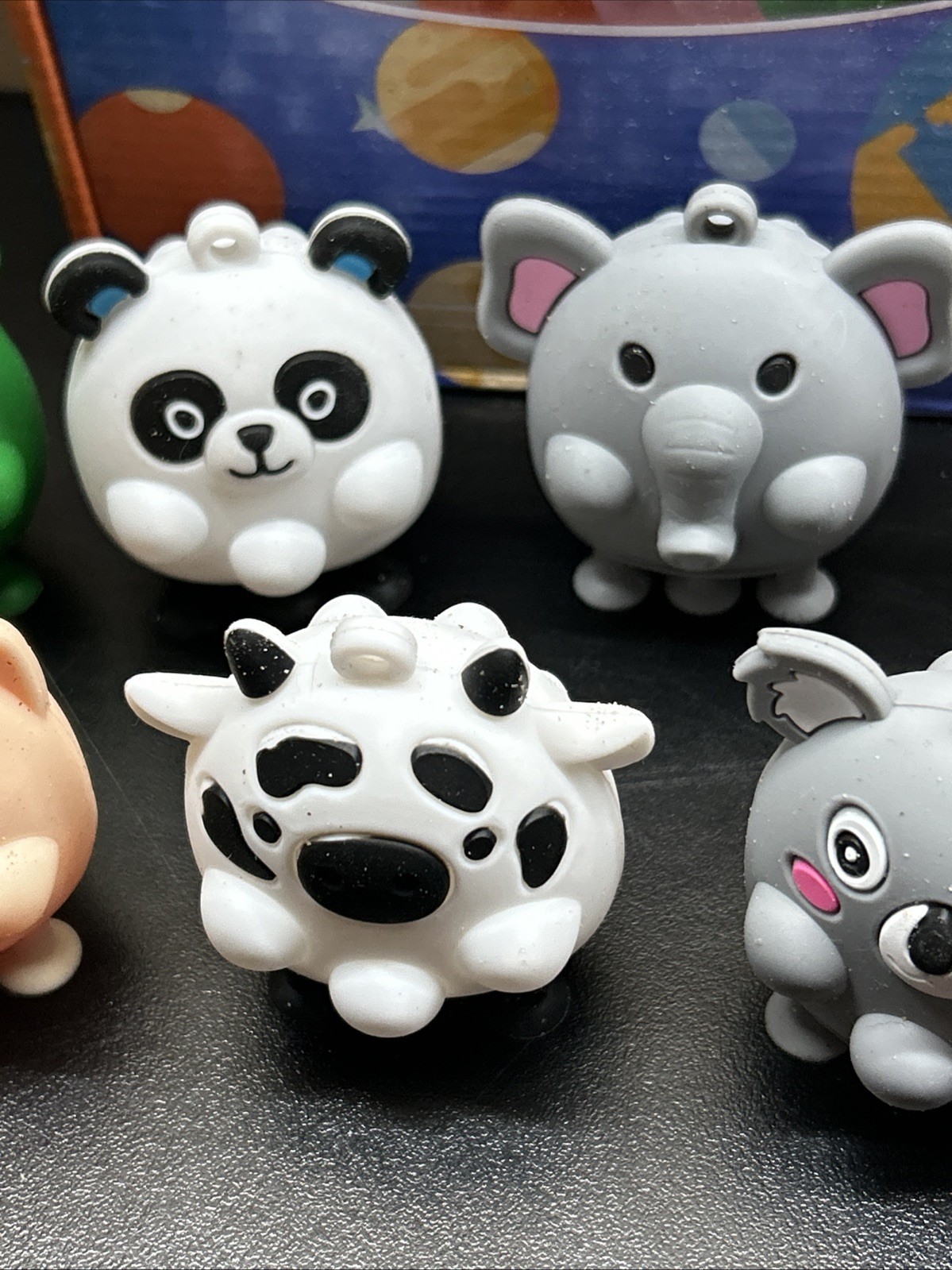 3D Animal Suction Pop Toys Variety Lot (7 Pieces Plus Box)