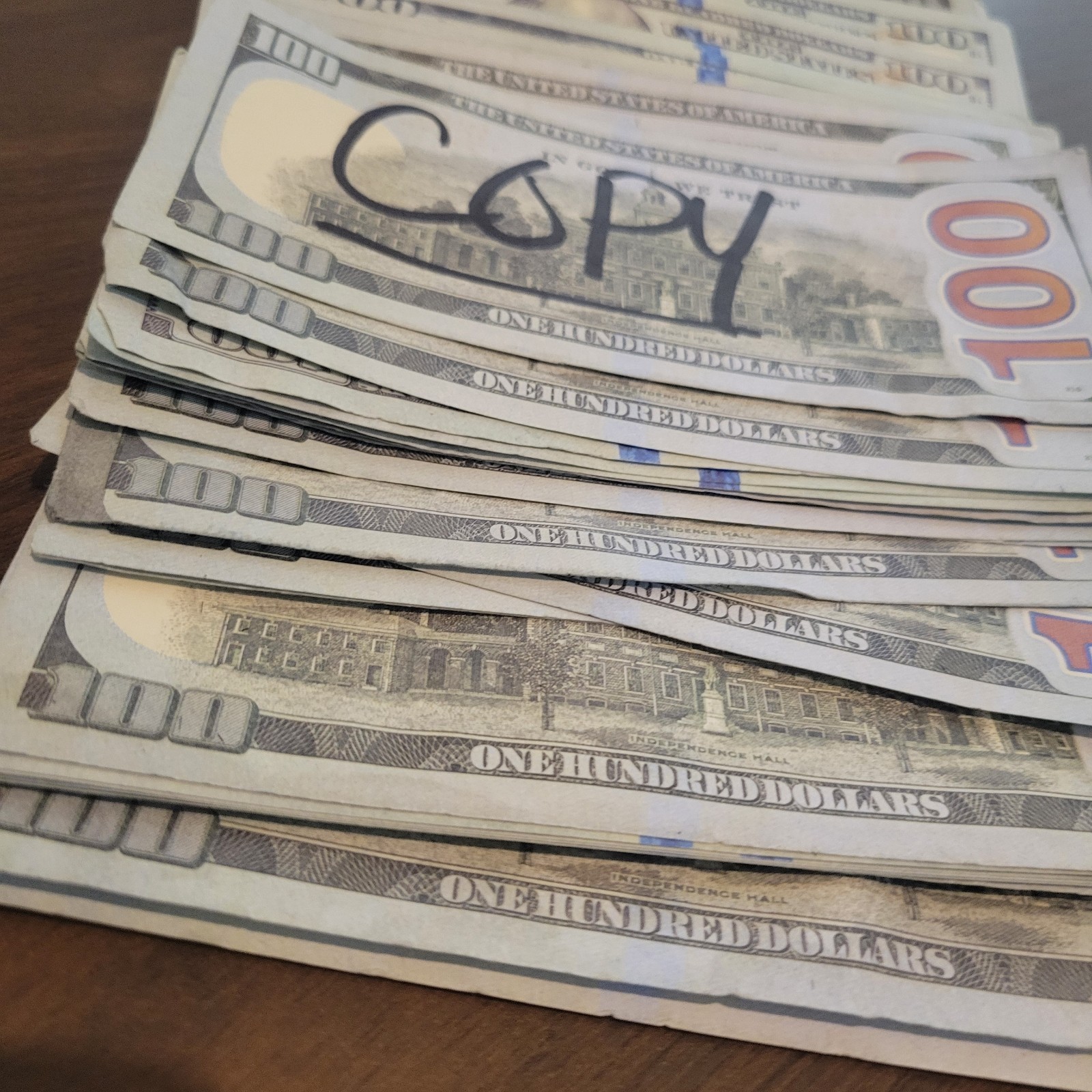 Best Replica Grade A ++ AGED $100 Bill * 25 / Novelty Purposes Only