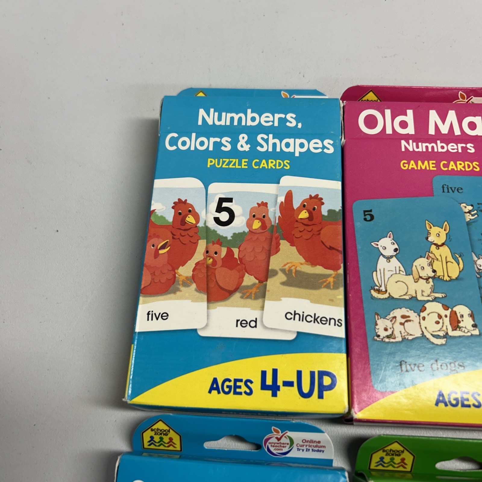 Pre school 4-6 years reading phonics flash cards sight words, Old Maid Go Fish