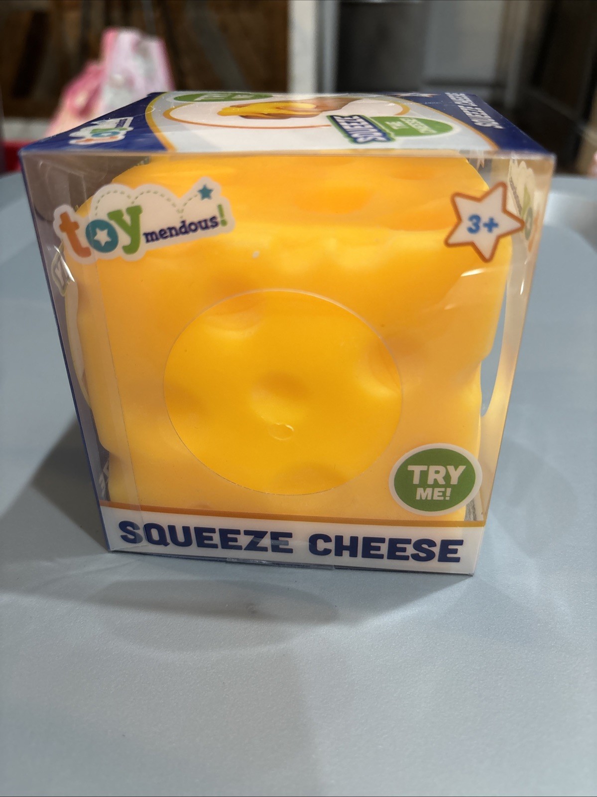 Cheese Large Squishy Block Toy Stress Relief Fun From Toy Mendous SEALED New
