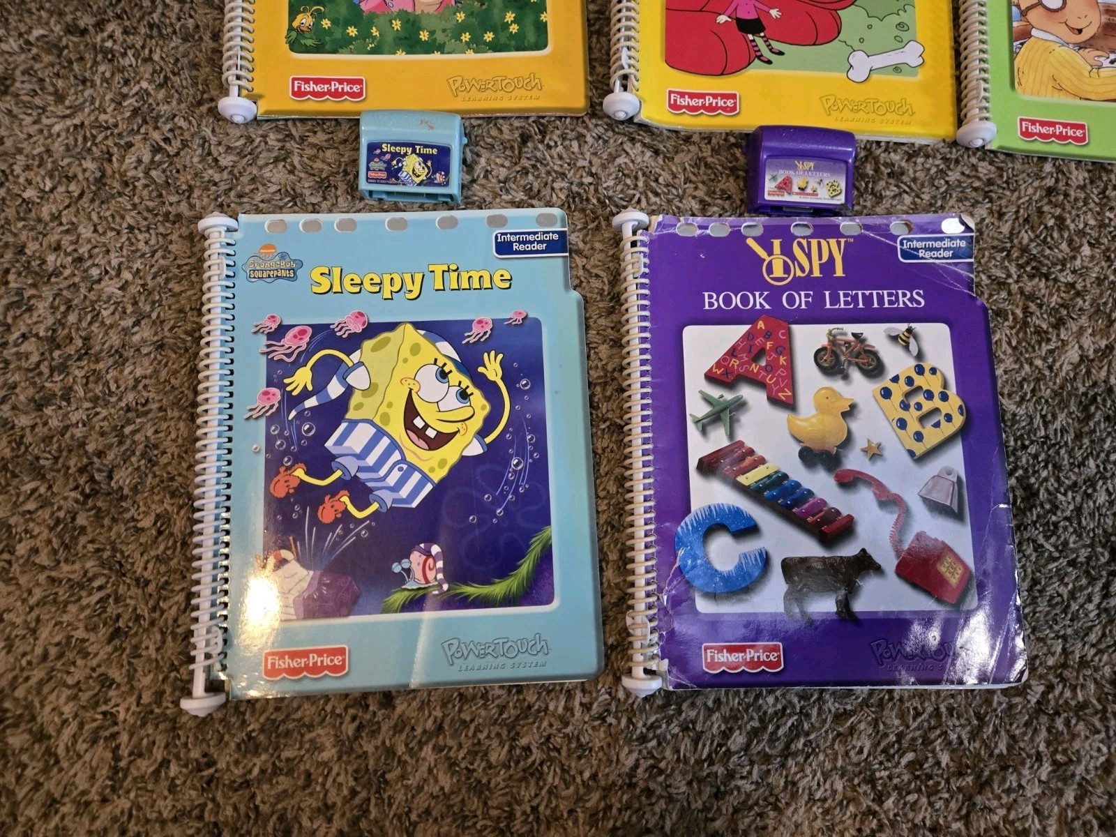 Fisher Price Power Touch Learning System Educational Children Books Cartridges