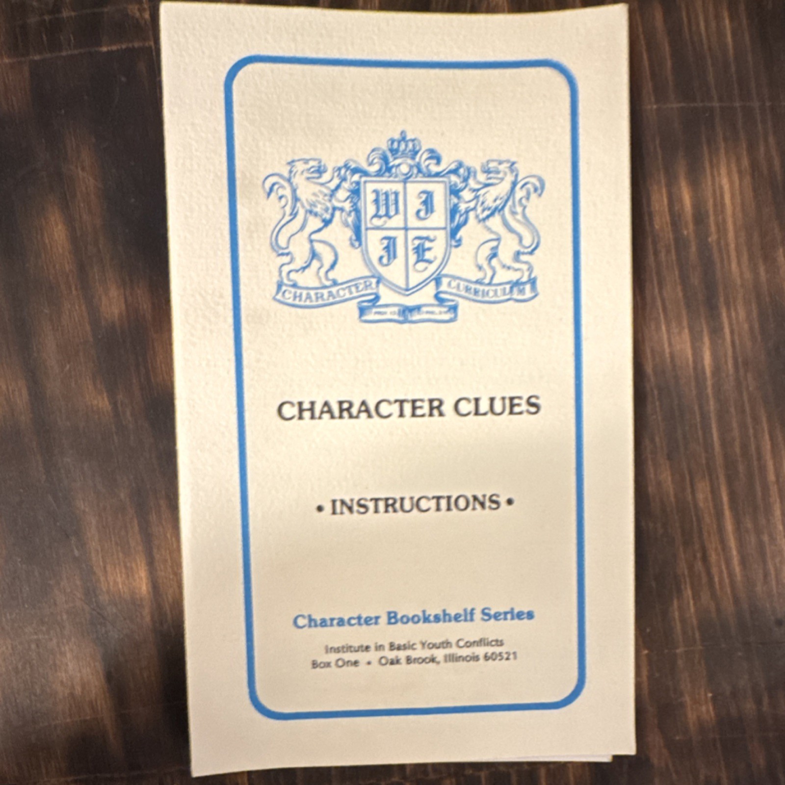 Institute in Basic Youth Conflicts Character Bookshelf Series 1 Card Set & Book
