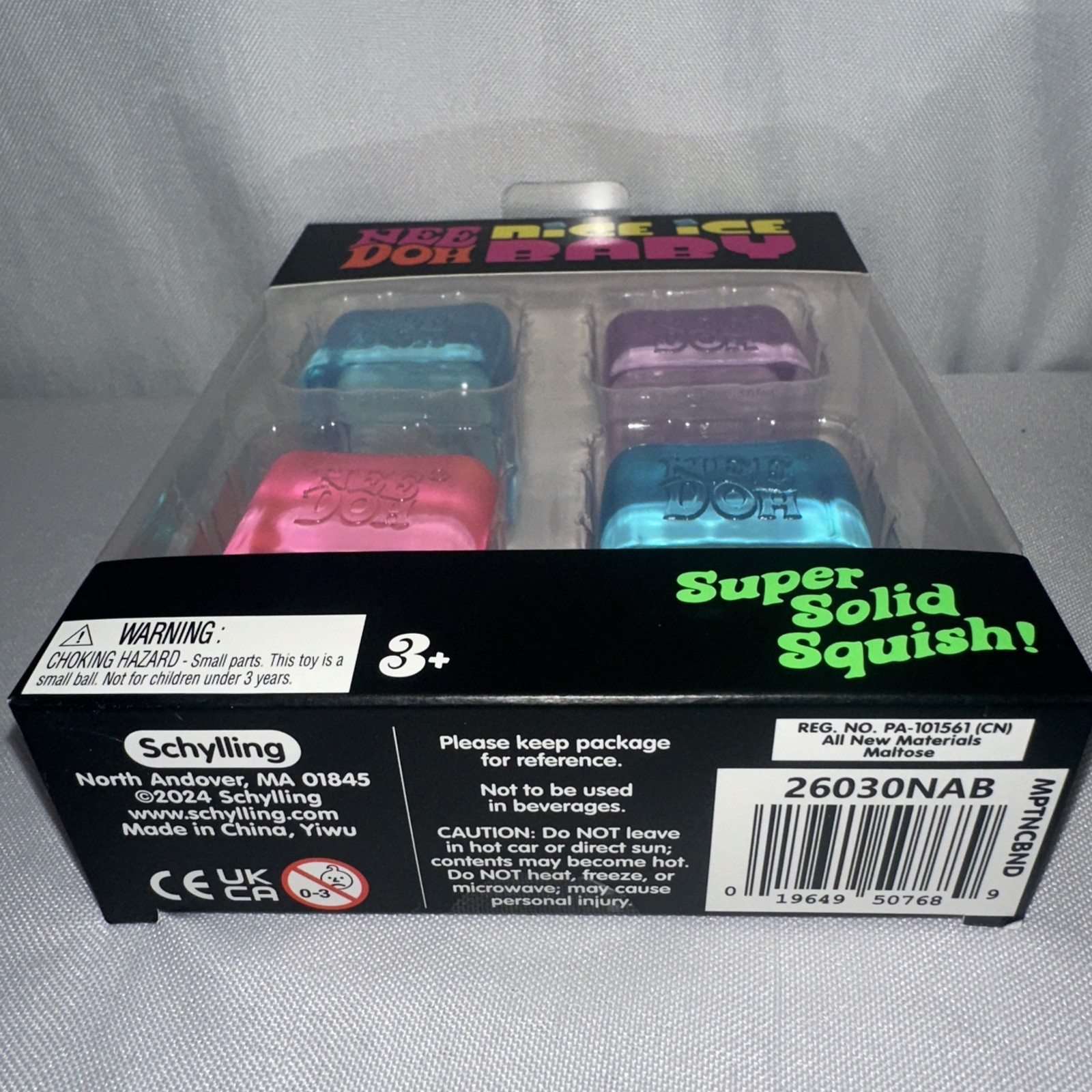 NeeDoh Nice Ice Baby 4 pack, Nee Doh Mini Nice Cube Pink Blue Purple New In box