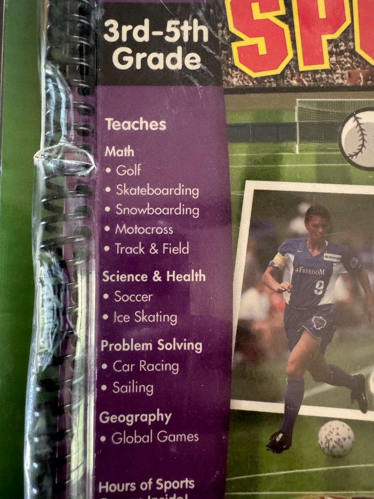 2003 Quantum Pad -LeapPad Plus Writing -SPORTS EDITION -3RD-5TH GRADE- NEW
