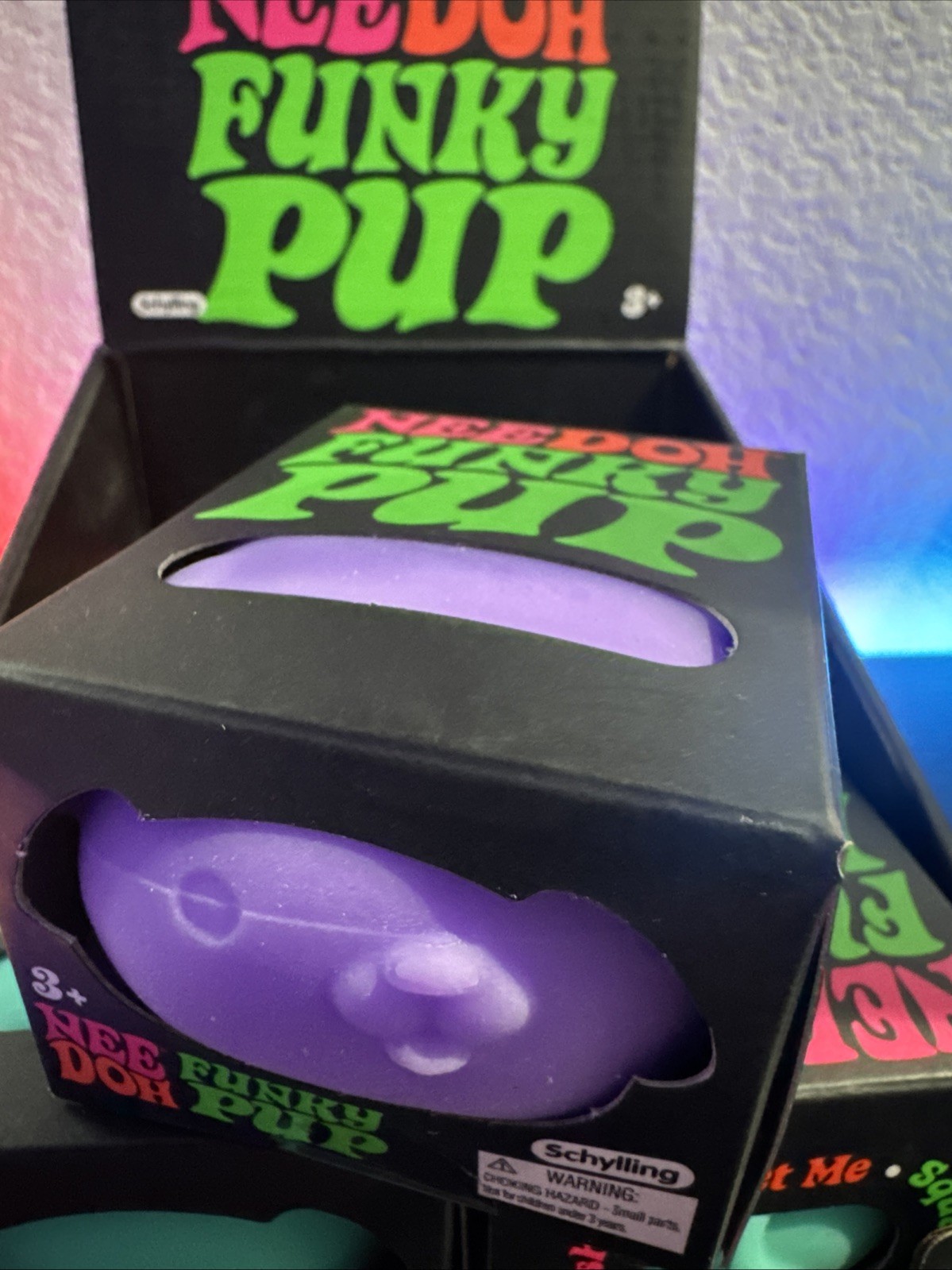 PURPLE Needoh Funky Pup Nee Doh Squishy NEE-DOH AUTHENTIC