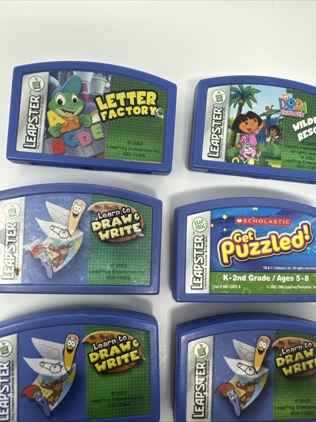 LeapFrog Leapster Learning Game Lot of 8 Games (5 Titles) Pre-K–2nd Grade