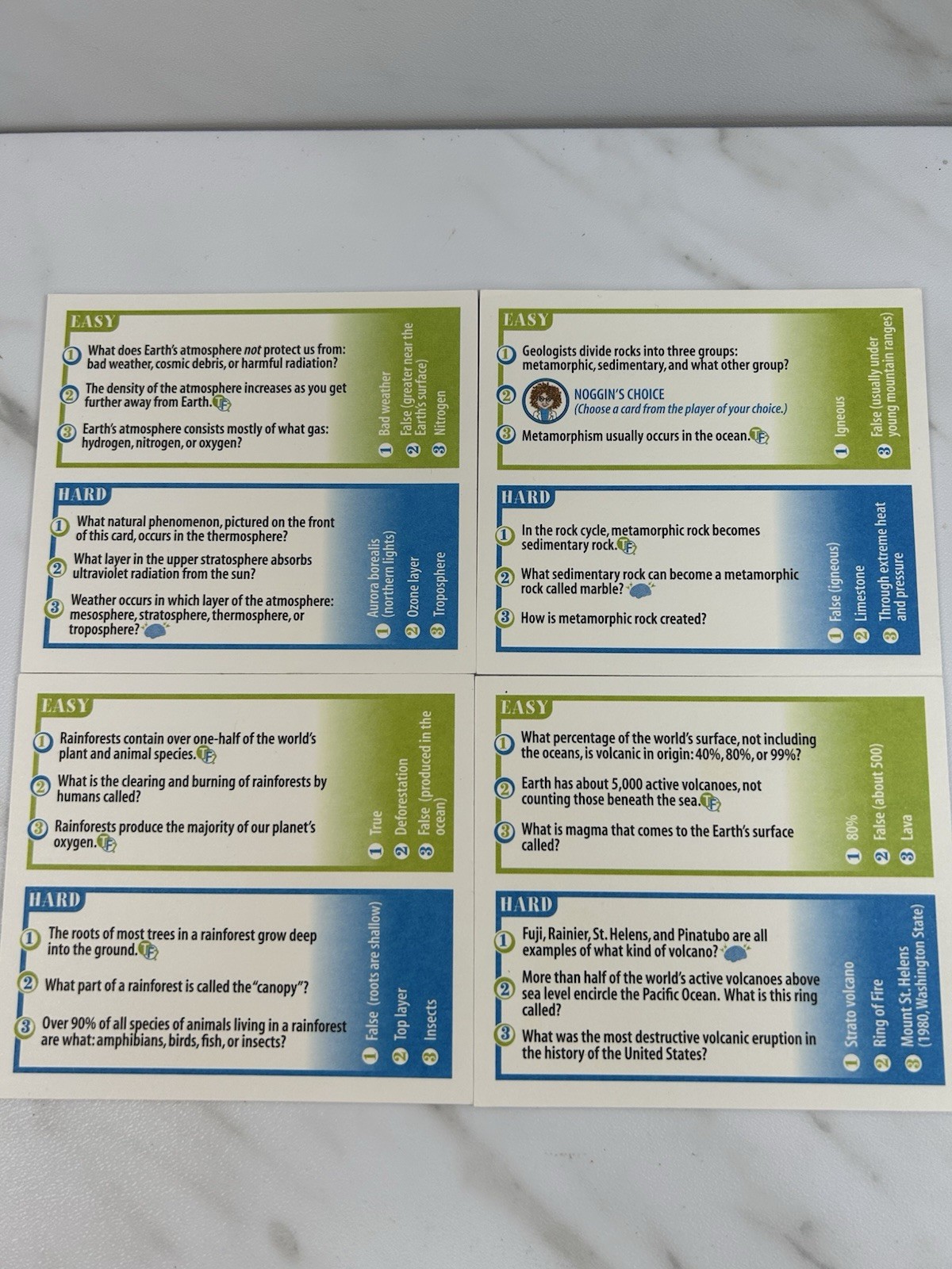 Professor Noggins Earth Science Card Game Ages 7 and Up Educational Learning Fun