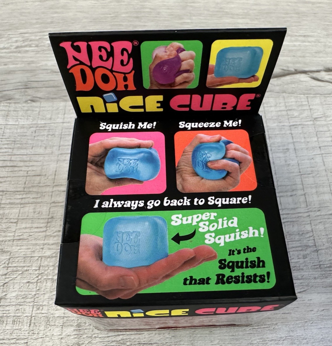 Nee Doh Nice Cube Super Solid Squish Authentic New In Packaging (Pink) 2.25”