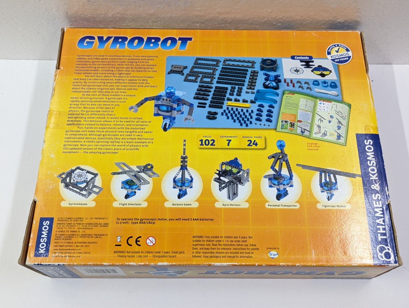 Brand Gyrobot Science Experiment Kit Thames & Kosmos Build 7 Gyroscopic Machines