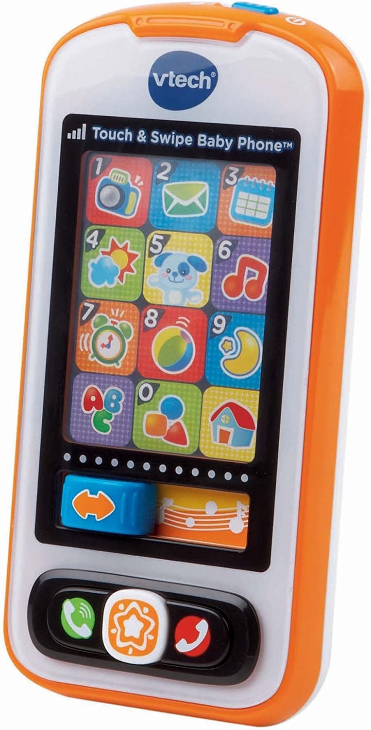 VTech Touch and Swipe Baby Phone, Orange 6 months – 3 years,