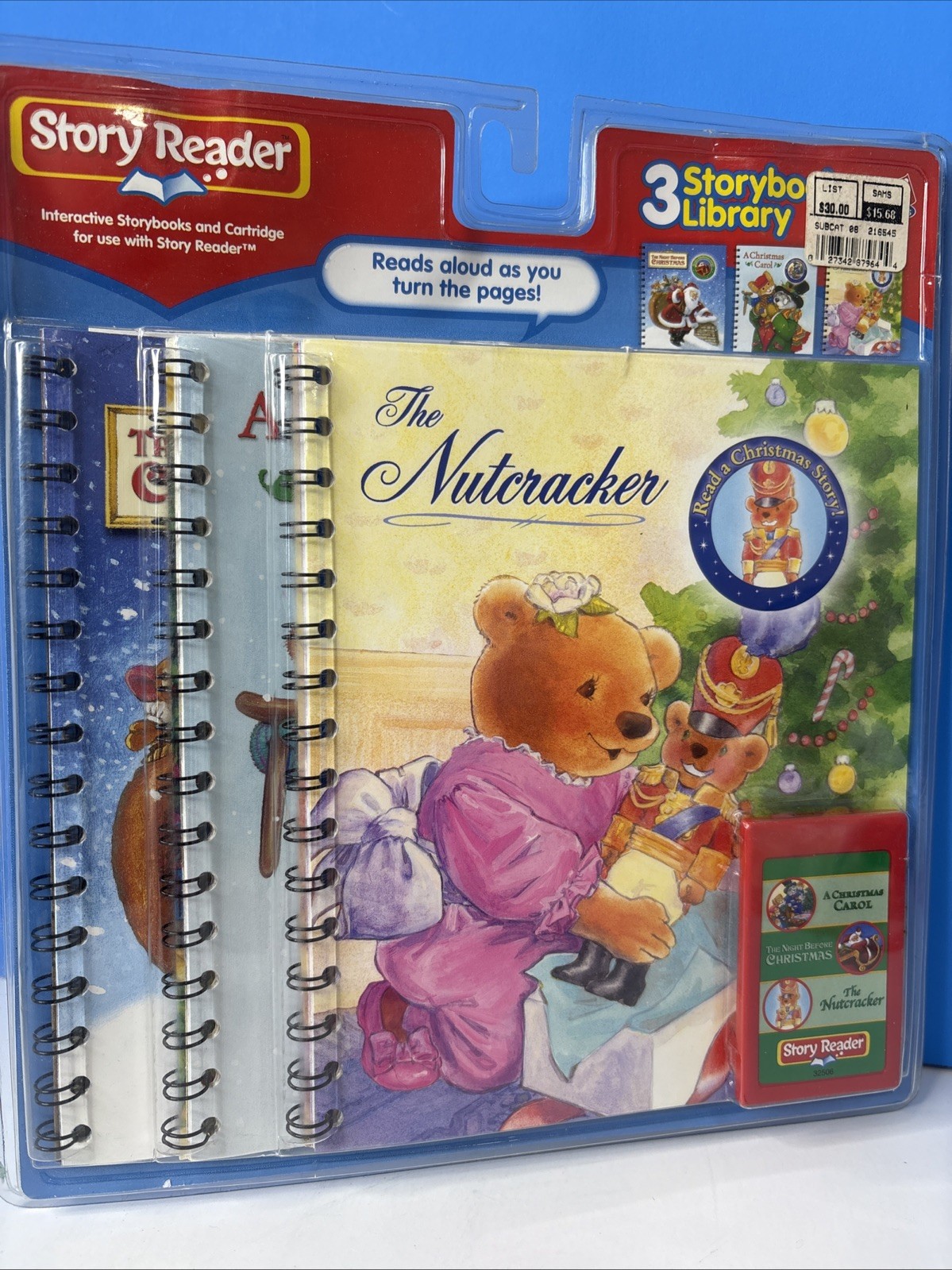 New Vtg Story Reader 3 Storybook Pack Nutcracker Christmas Carol Night Before