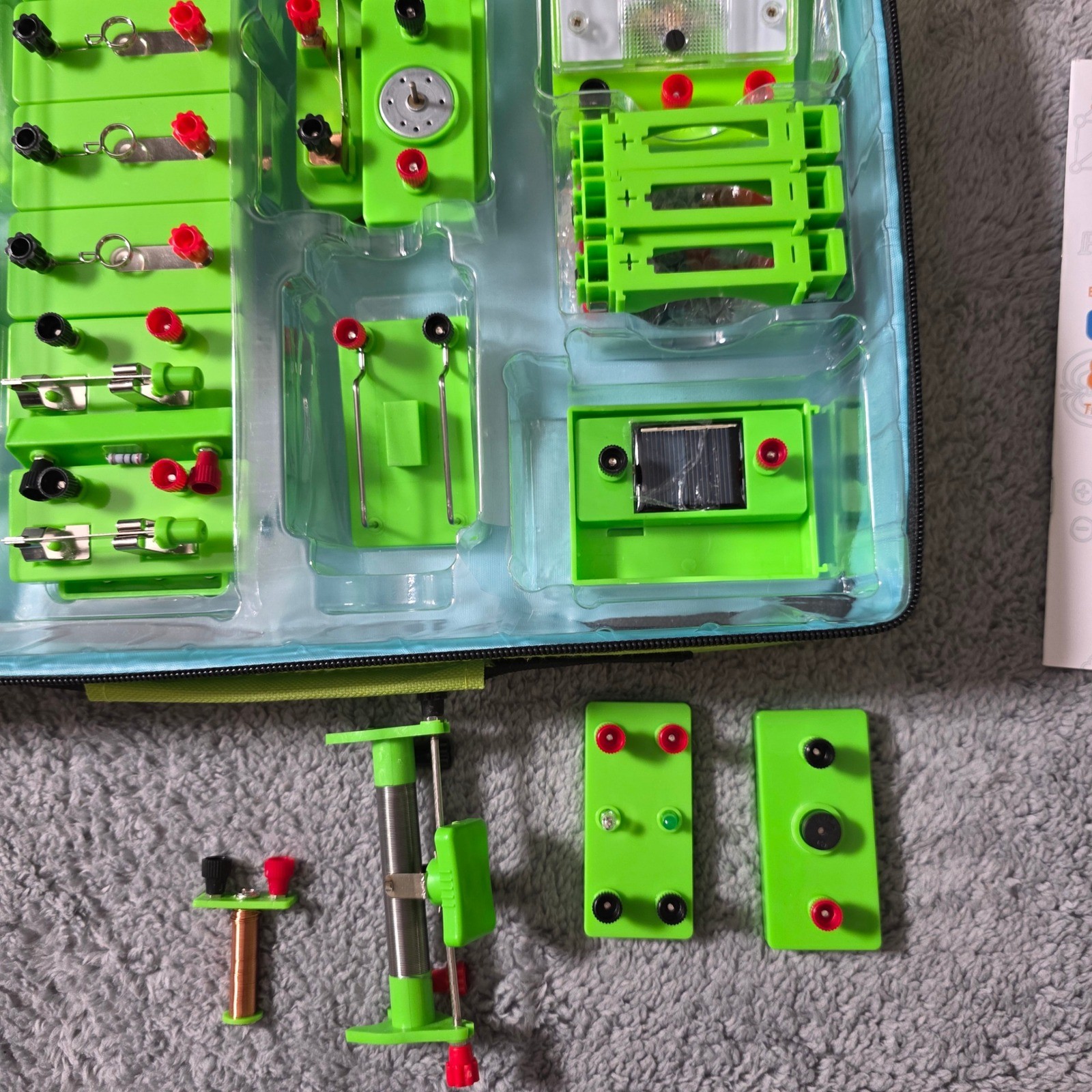 EUDAX Kids Junior High Electricity and Magnetism Kit Green Physics Science Lab