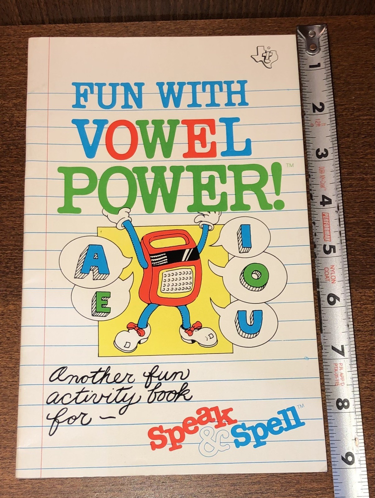 Vintage 1978 Texas Instruments Speak & Spell Tested Working with Activity Book