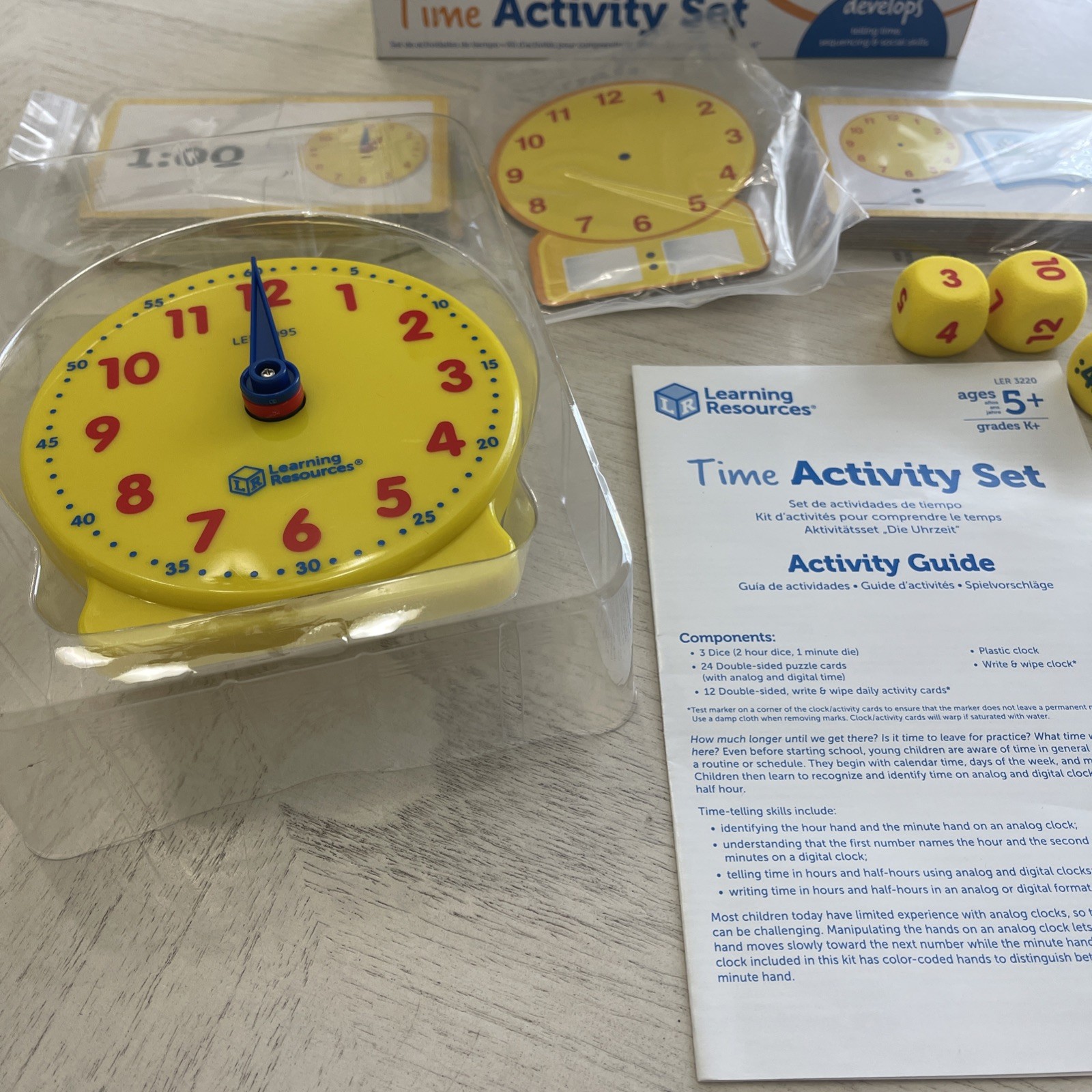 Learning Resources Time Activity Set New Educational Toy 5+ Years HomeschoolFun