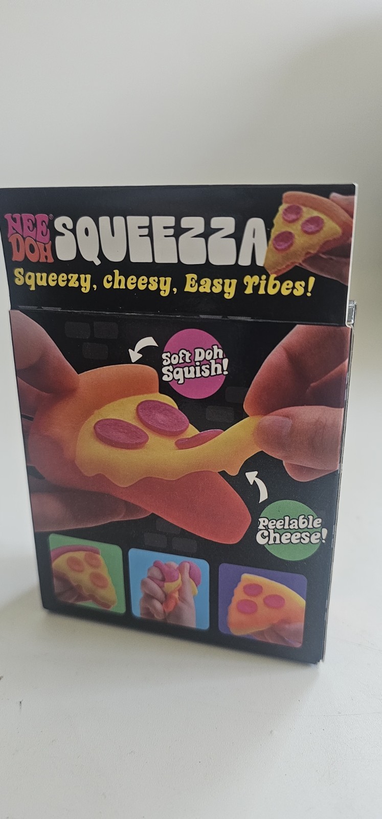 NeeDoh SQUEEZZA Pizza Slice Squishy Toy NEE DOH Squeeza Toy