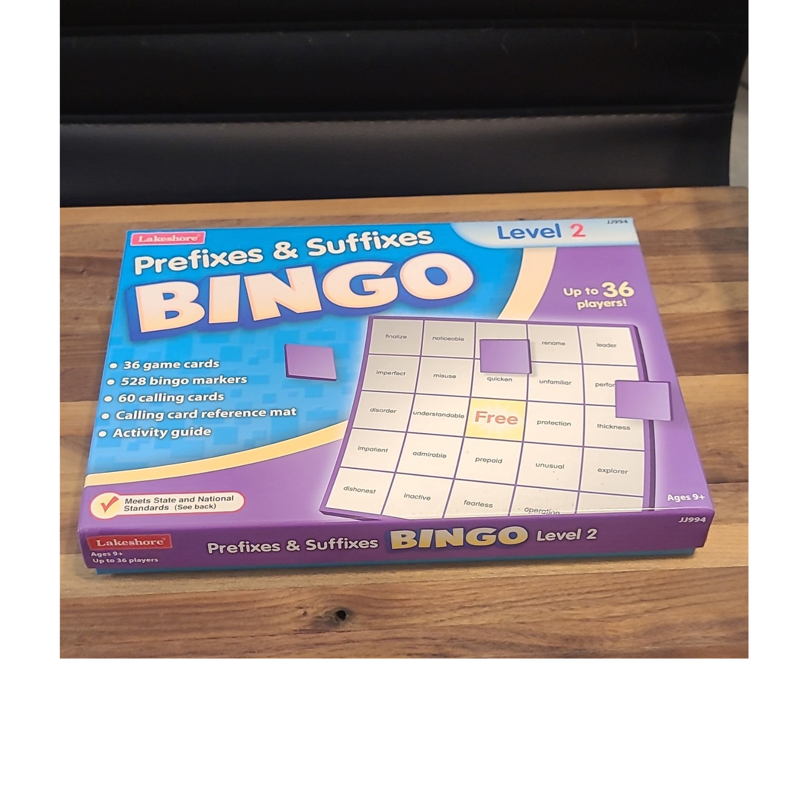 Lakeshore Prefixes & Suffixes Bingo Level 2 Ages 8-11 Recommended 9+ JJ994