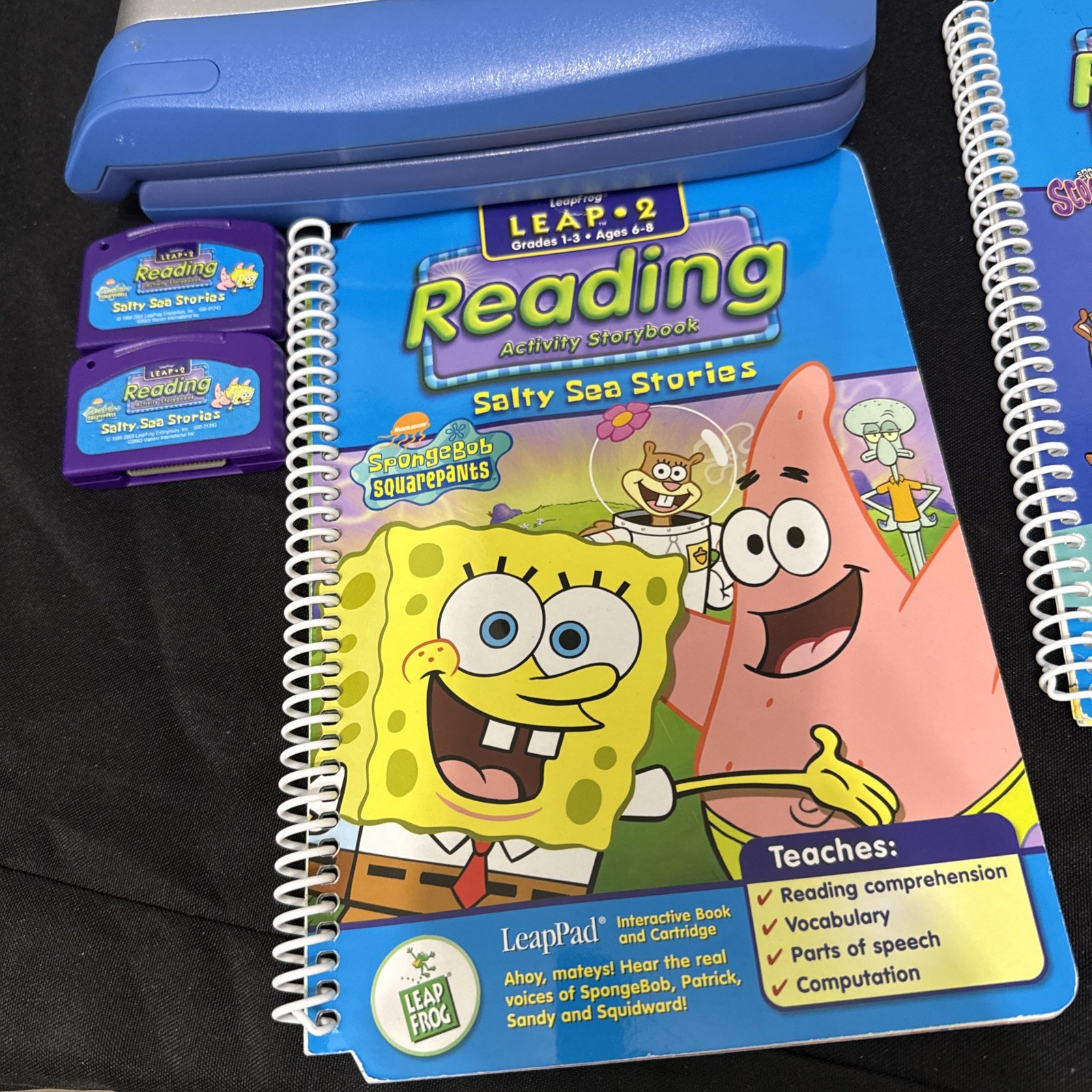 Lot 11 Cartridges & Books LeapPad Plus Writing Bag Grades 1-3