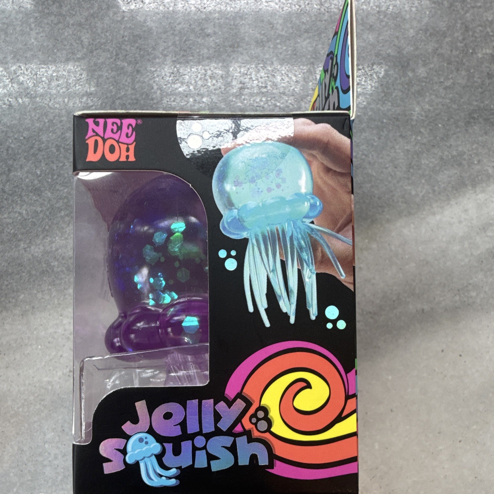 Nee Doh Jelly Squish Super Solid Squish Tactile Squeeze Toy Purple 3+ 25330NAB