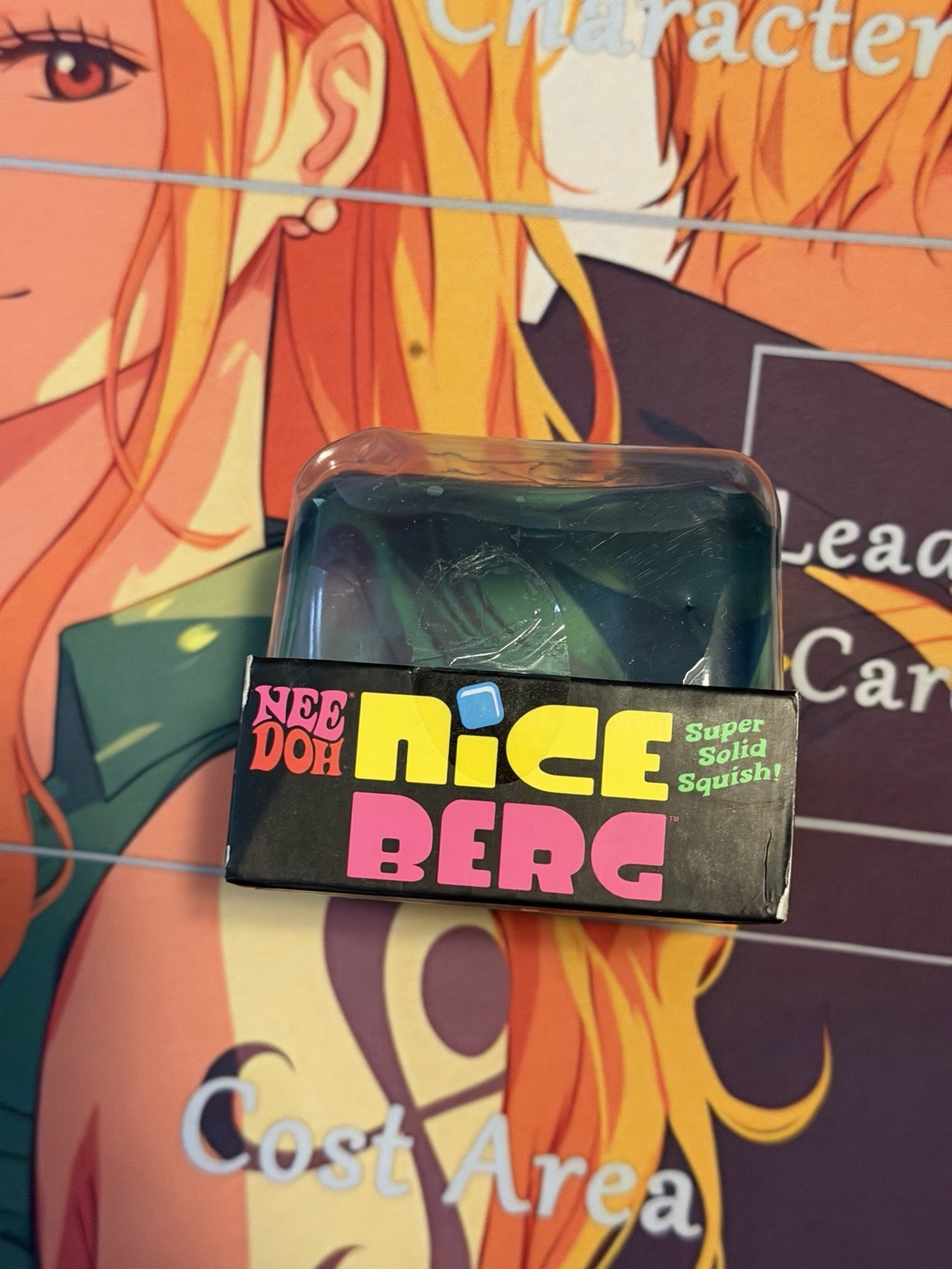 NeeDoh Nice Berg Blue XL Giant Nee Doh Niceberg Solid Squish Cube Fidget Stress!