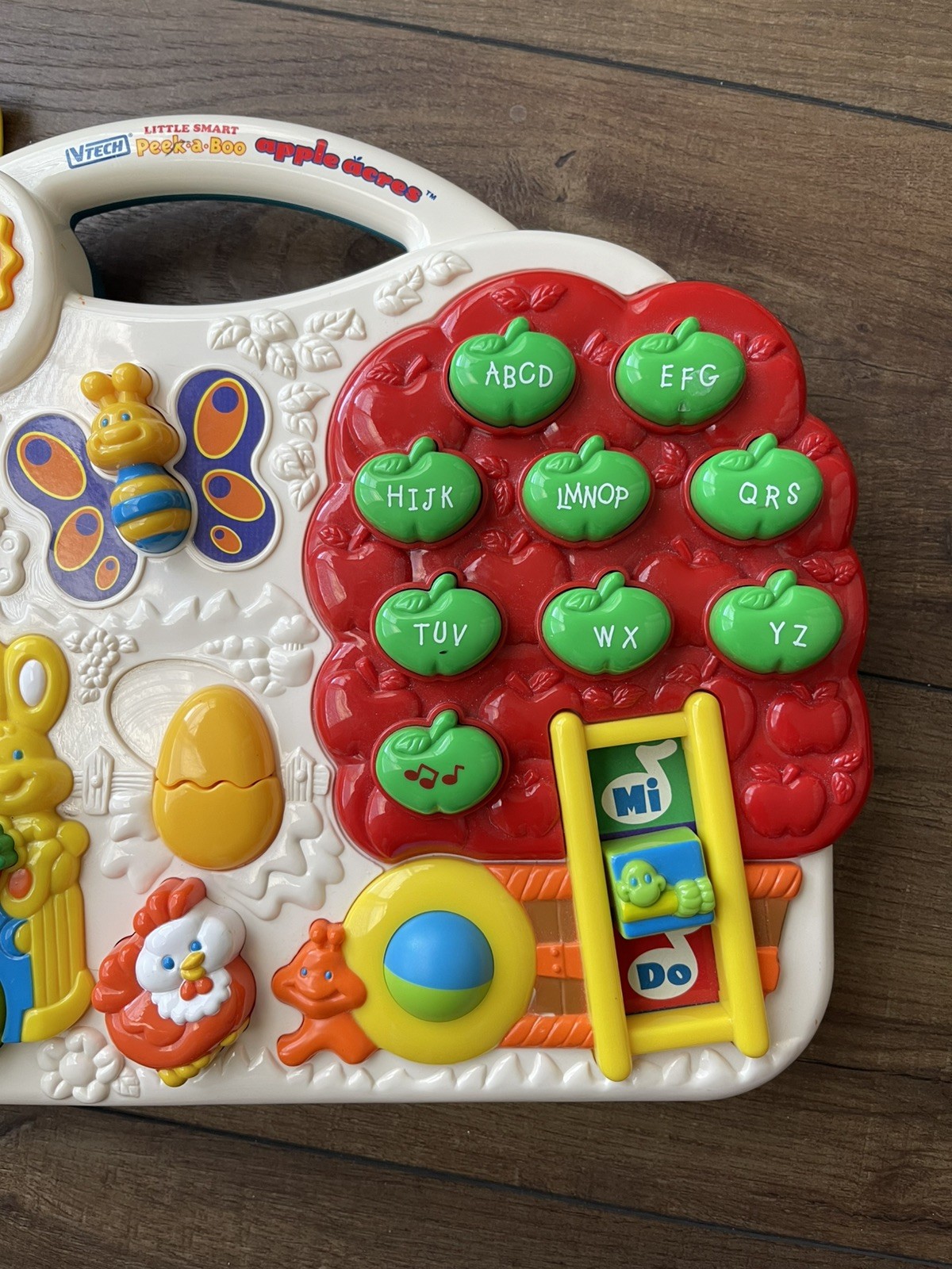 VTech Little Smart Peek-A-Boo Apple Acres 1999 Vintage Toy Tested Works VIDEO