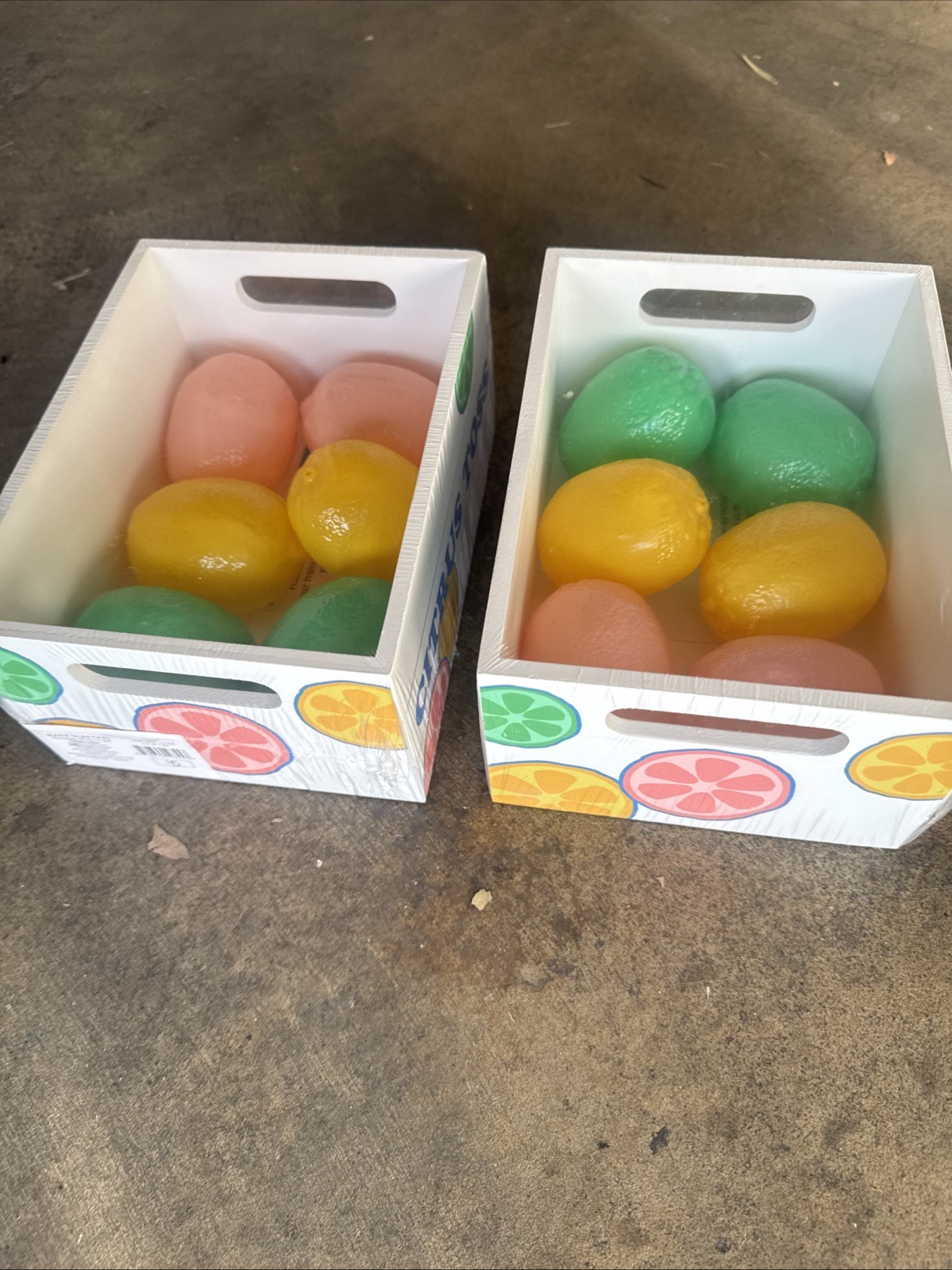 Citrus Toss Game | Wooden Crate & Citrus Fruit Set | Pre-K+ Activity Game 2 Pack