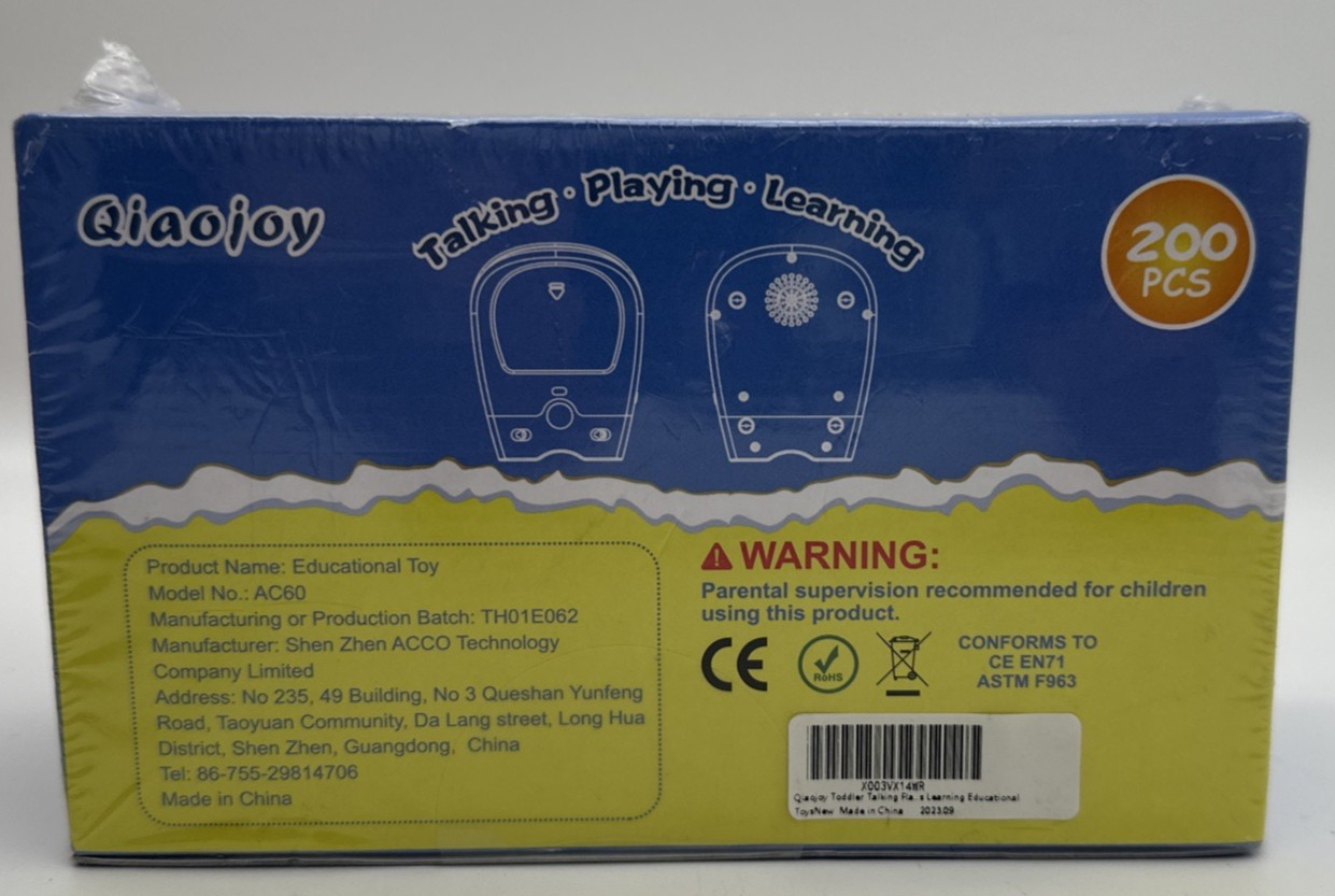 Qiaojoy Bilingual Talking Flash Cards 120 Pcs English & Spanish New