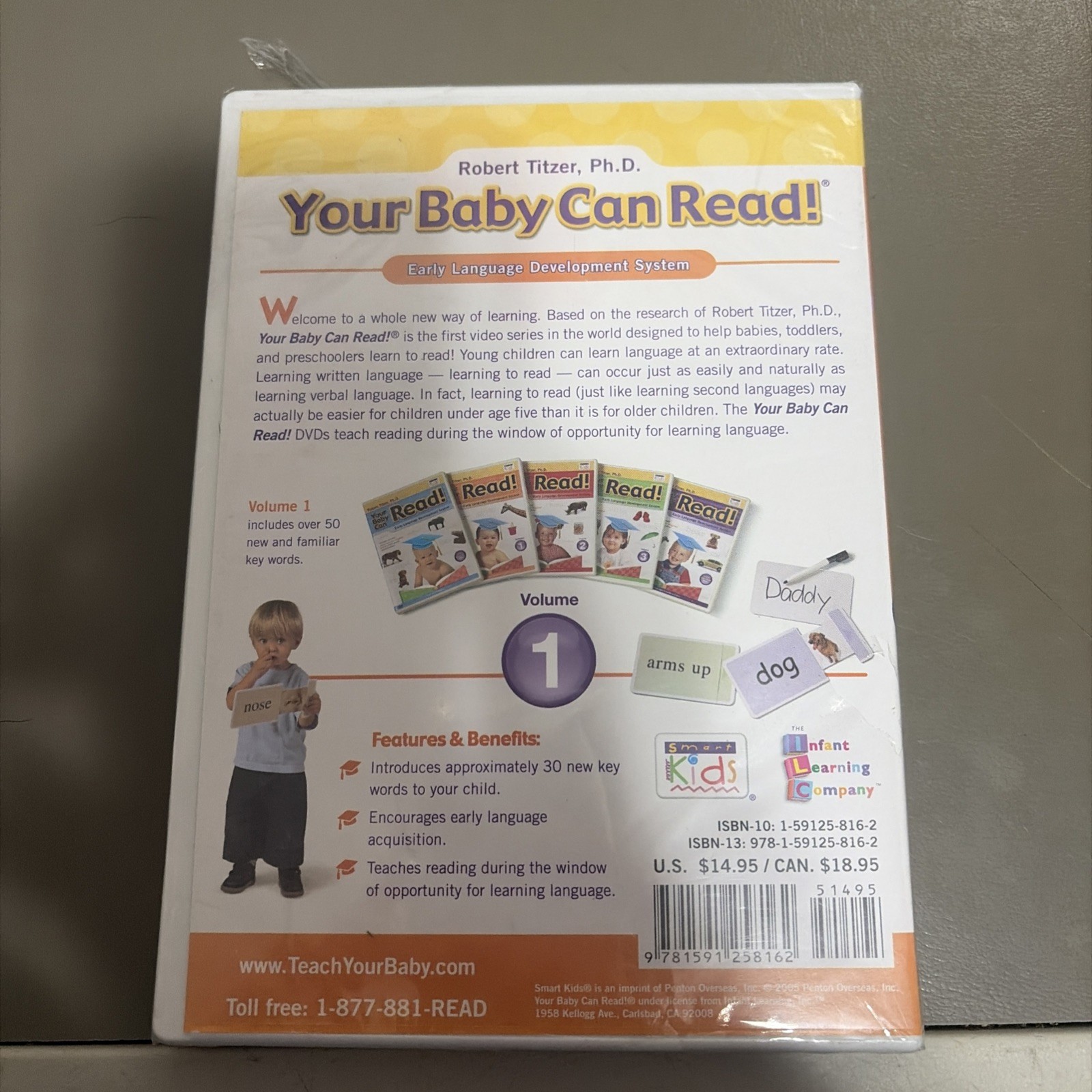 Your Baby Can Read! DVD Volume 1 Early Language System by Robert Titzer Ph.D.
