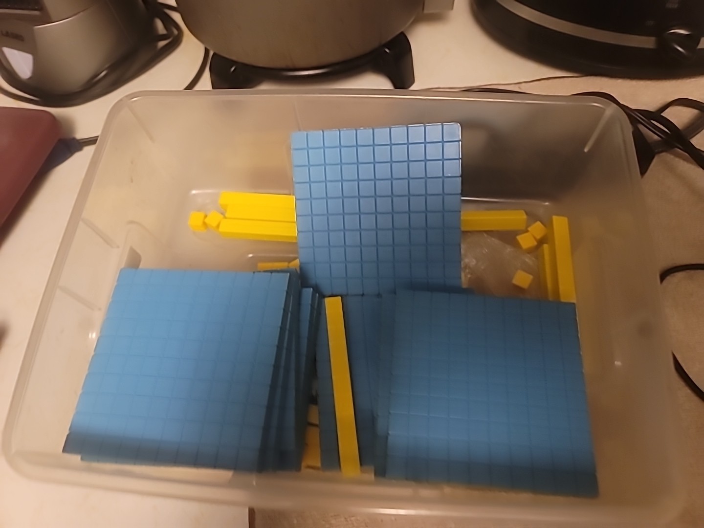 Base Ten Counting Blocks Set for Learning Math Place Value and Decimals