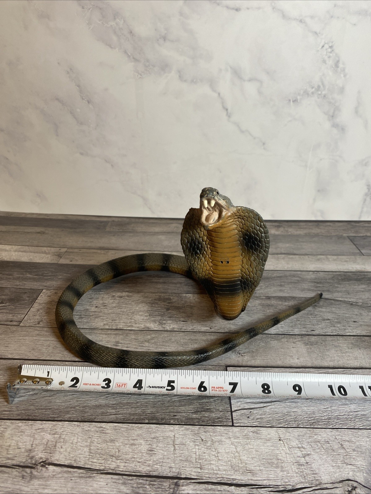 Safari Ltd. Cobra Snake Figure Bendable 34″ Realistic Reptile Vintage 1998 Toy