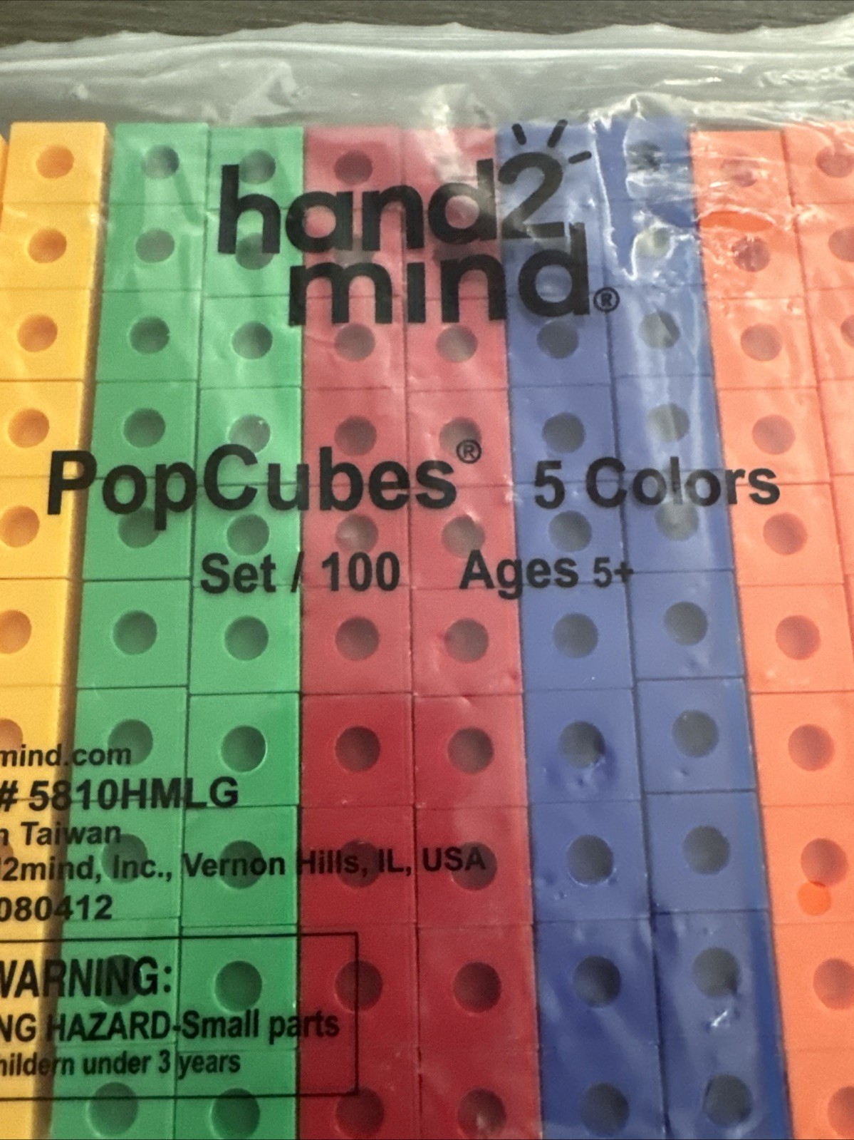 ETA Hand 2 Mind Snap Cube Set 100pc Math Manipulatives #5810