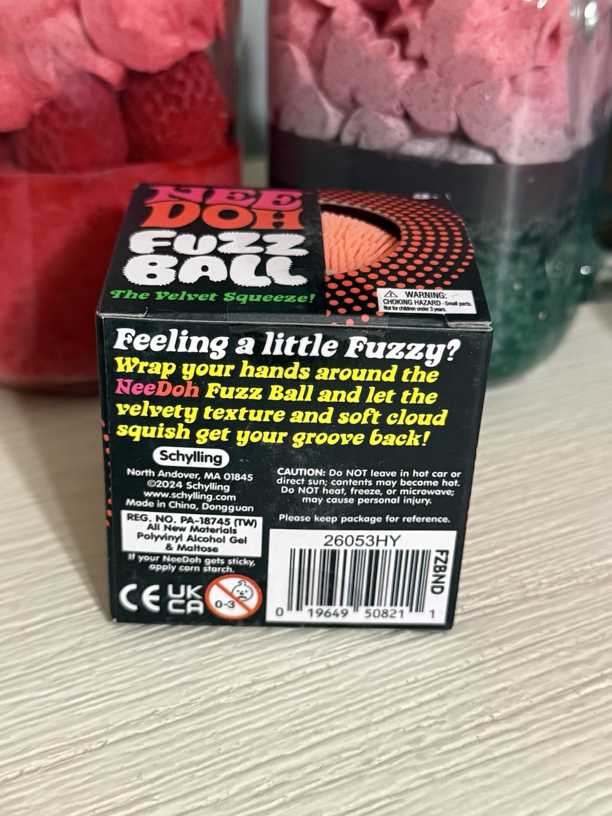 NEW Orange Needoh FUZZ BALL Nee Doh Squishy Fuzzball AUTHENTIC US Squeeze Squish