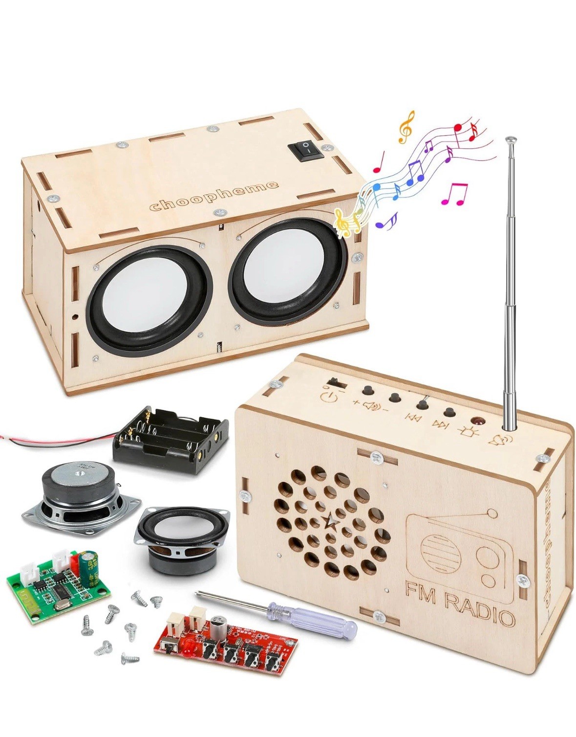 STEM Projects Science Kit for Boys 8-14, DIY Bluetooth Speaker & FM Radio